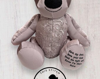 Osito de recuerdo: hecho con ropa de bebé o de un ser querido