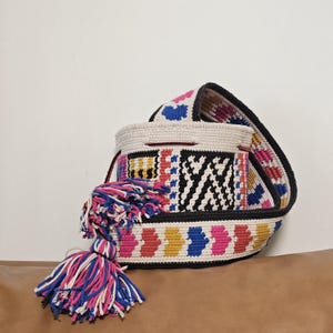 Urban Vibe Mochila Wayuu DIY bag tapestry crochet bucket bag colorful design digital PDF pattern for instant download