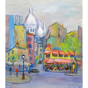 Afternoon in Montmartre - Paris, 1949—Poster of Painting by Andre Joseph Grill