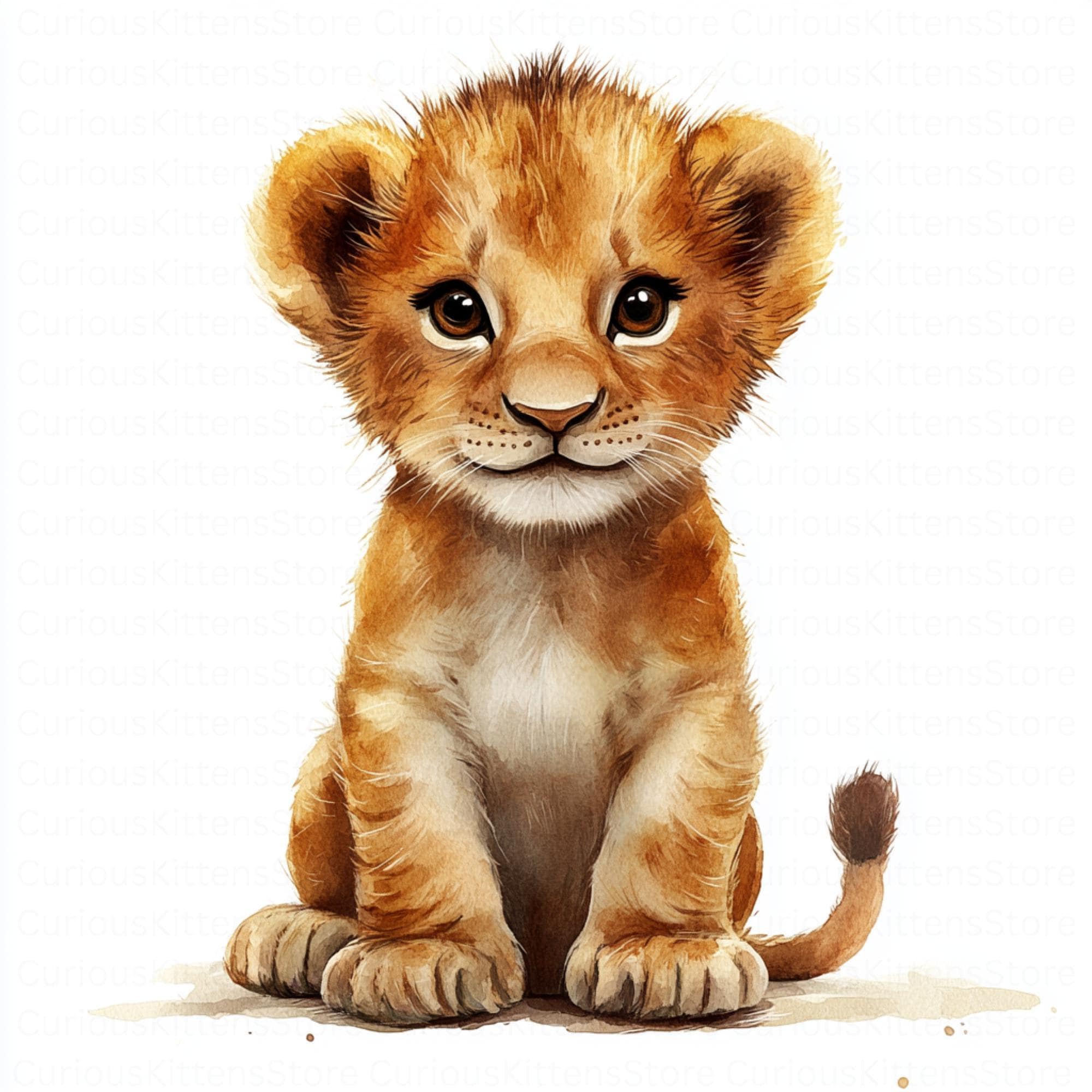 ライオンの赤ちゃんのクリップアート サファリ動物のイラスト 保育園の
