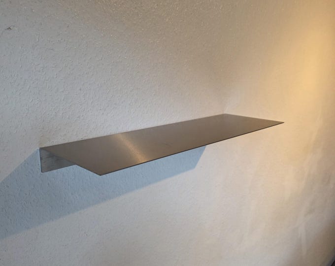 Featured listing image: Stainless steel wall shelf, kitchen shelf, floating shelf, 50-100 cm long, stainless steel polished on both sides