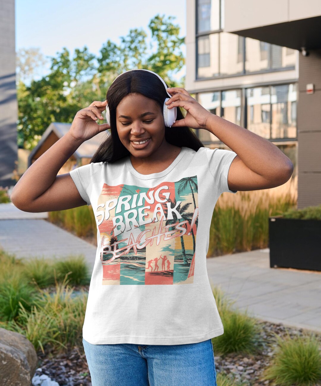 Celebrate Spring Break Beaches With Vibrant Retro Digital Perfect for ...