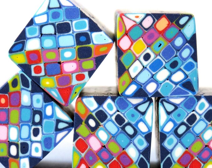 Blue Polymer Clay Cane Raw Unbaked Polymer Clay Canes Etsy