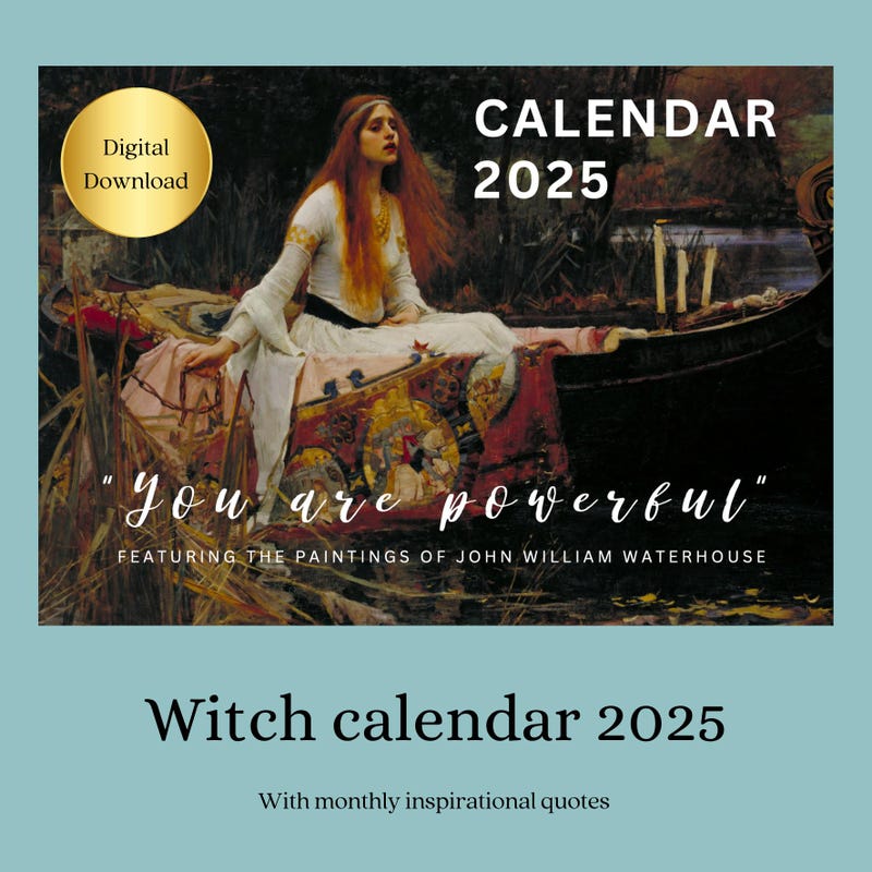 2025 Gothic Calendar Etsy