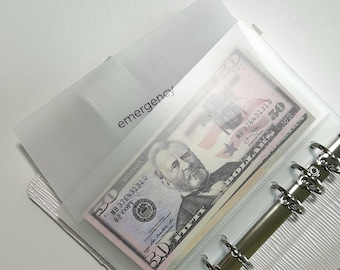 A6 Matte Vellum Cash Envelope Inserts: Customizable Insert + Envelope Set  | Aelene