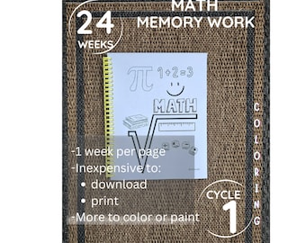 25 Full Page Math Cycle 2 Classical Conversation Memory Work