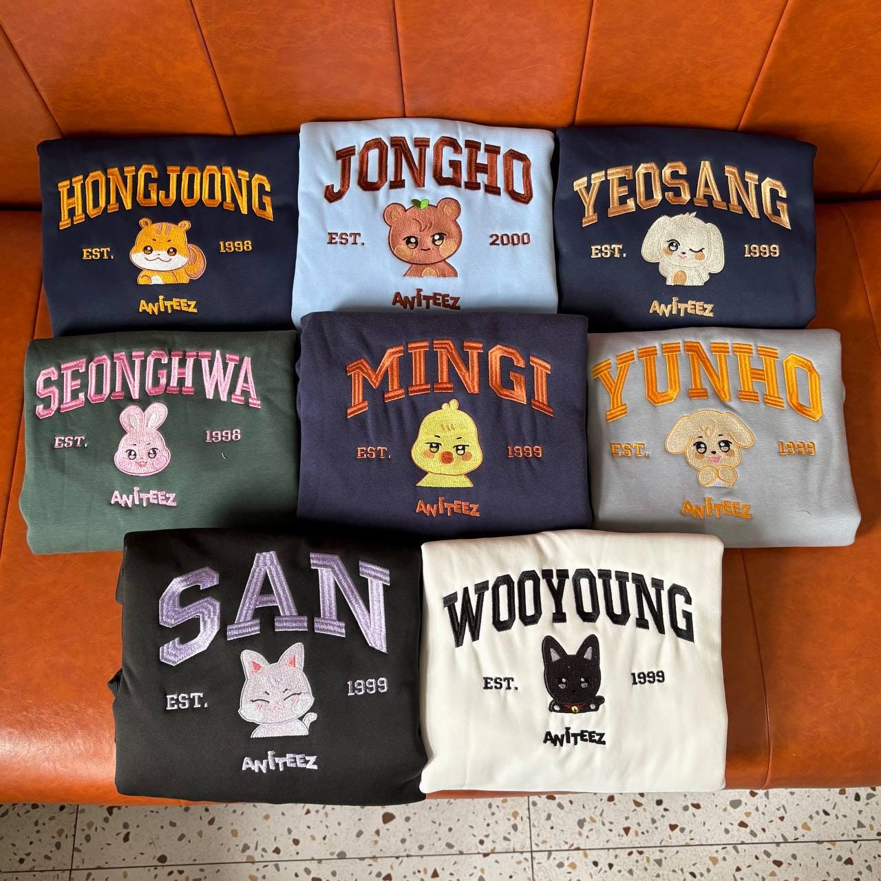 Embroidered Atz Inspired Kpop Member Group Sweatshirt, Atz