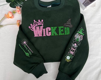 Embroidered Wicked Sweatshirt, Wizard of Oz Magic, Defy Gravity Hoodie