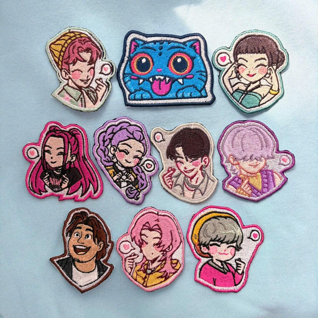 Huntrix Patch Kpop Demon Hunter Huntrix & Saja Boys Embroidered Patch, Anime Kpop ...