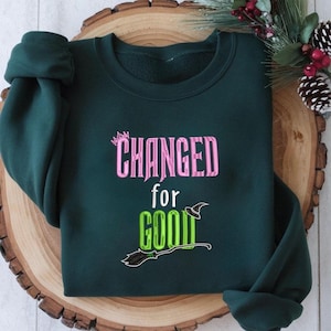 Embroidery Wicked Change For Good Shirt, Defy Gravity Broomstick Magic Wand, Wizard Movie Fan Shirt, Wicked Musical Fan Gift ESNC093