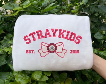 Embroidered SKZ Kpop Group Sweatshirt, Stay Fandom Apparel, Unisex Cotton Polyester Hoodie