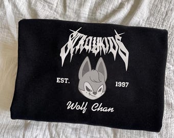 Wolf Chan METAL SKZOO Concert Unisex Softstyle Embroidered T-Shirt, Sweatshirt ESN1867