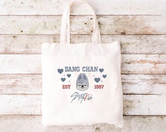 Embroidered Straykids Member Group Tote Bag, SKZOO