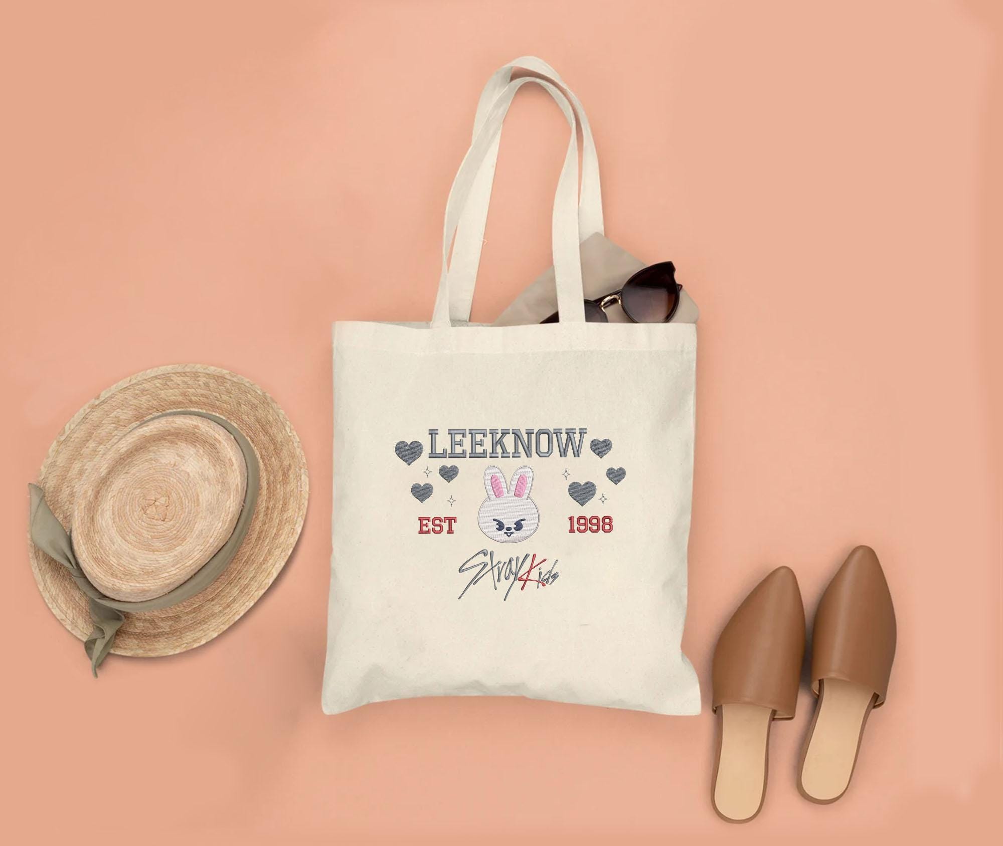Embroidered Straykids Member Group Tote Bag, SKZOO