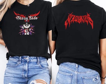 Jiniret ROCK SKZOO Concert Unisex Softstyle Embroidered T-Shirt ESN1818.B