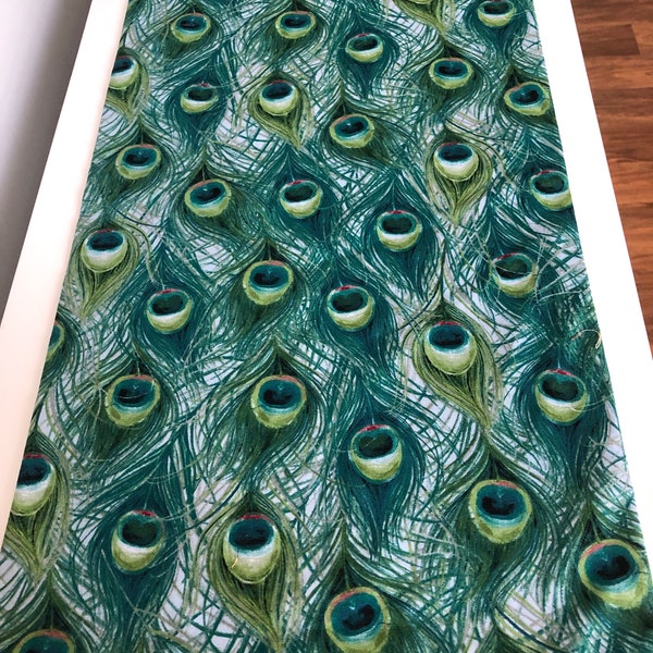 Peacock Feather Table Runner