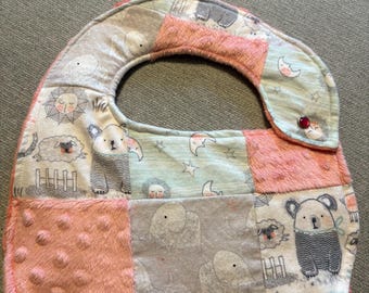 Beary Soft Plush Baby Bib