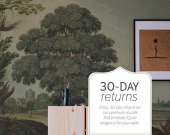 Panoramic Antique Painting Wall Mural, Removable Wallpaper