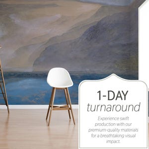 Mysterious Mountain Lake Wall Mural, Removable or Non-pasted wallpaper mural, Peel & Stick/Self-adhesive or Traditional
