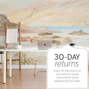 Serene Mountain Lake View Wall Mural, Removable or Non-pasted wallpaper mural, Peel & Stick/Self-adhesive or Traditional
