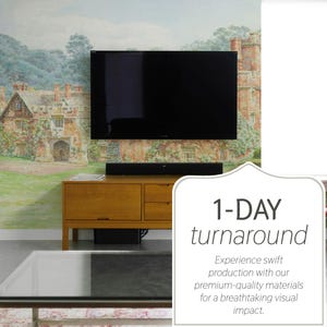 Summer Chateau Wall Mural, Removable or Non-pasted wallpaper mural, Peel & Stick/Self-adhesive or Traditional