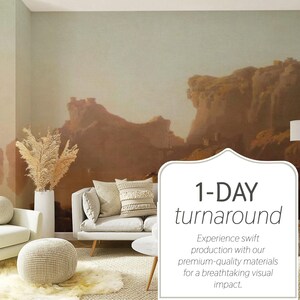 Dreamy Sunset Mountain Wall Mural, Removable or Non-pasted wallpaper mural, Peel & Stick/Self-adhesive or Traditional
