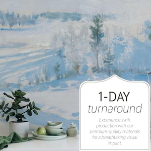 Winter Wonderland Wall Mural, Removable or Non-pasted wallpaper mural, Peel & Stick/Self-adhesive or Traditional