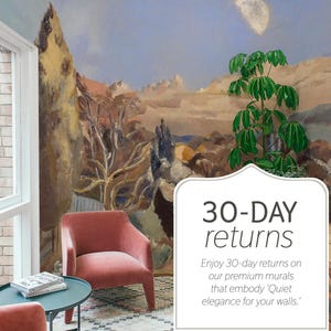 Autumn Moon Wall Mural, Removable or Non-pasted wallpaper mural, Peel & Stick/Self-adhesive or Traditional