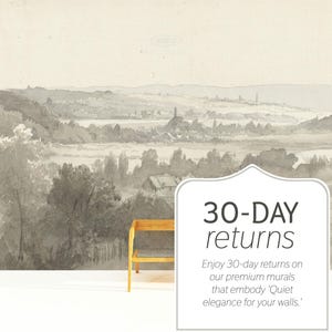 Pastoral Subtle Scenic Watercolor Painting Wall mural, Removable or Non-pasted wallpaper mural, Peel & Stick/Self-adhesive or Traditional