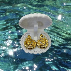 18k Gold Plated Conch Shell Earrings