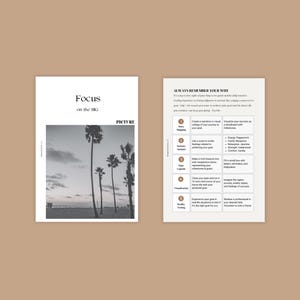 Big Picture Design | Printable Planner Dashboard | Aesthetic Minimal Design | Multiple Sizes | For HP Discbound, Ring Planners, Hobonichis.