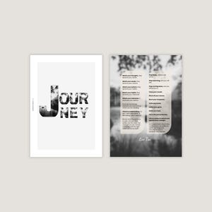Journey Design | Printable Planner Dashboard | Aesthetic Minimal Design | Multiple Sizes | For HP Discbound, Ring Planners, Hobonichis.