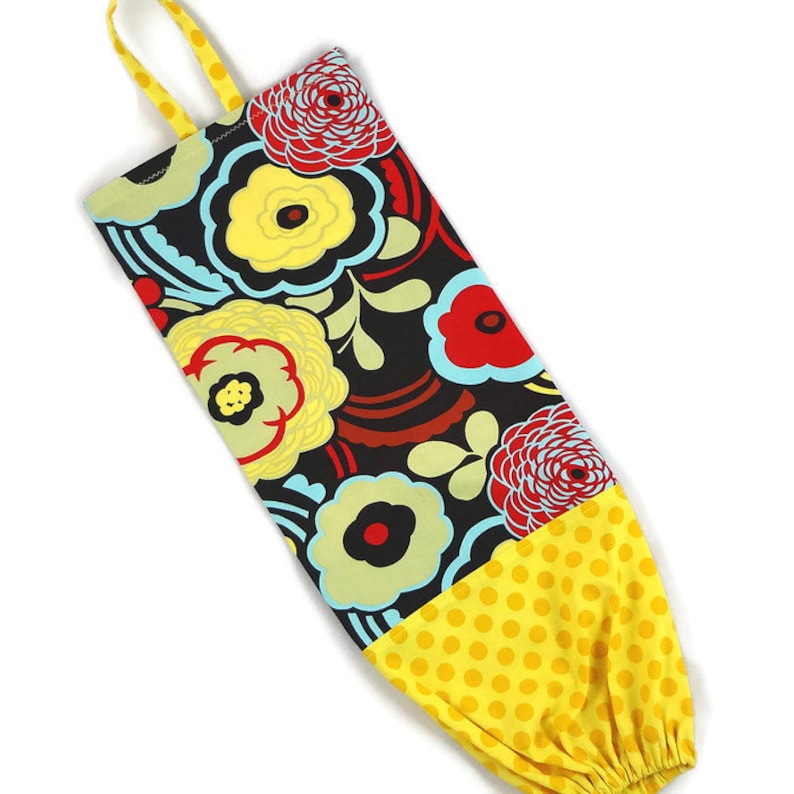 Zero waste plastic bag holder and dispenser