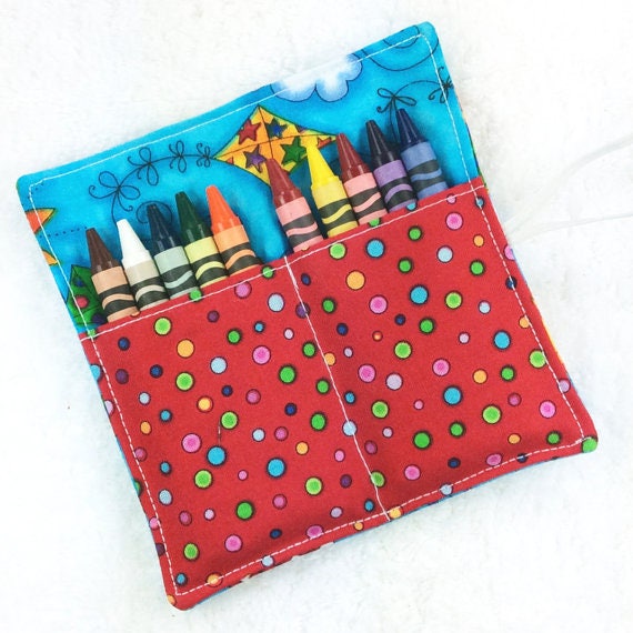 Mini Crayon Roll, PICK YOUR FABRIC Small Crayon Roll, Crayon