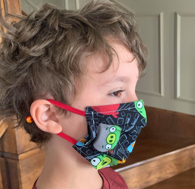 CUSTOM Boy Face Mask Nose Wire Adjustable Ear Loops Filter Etsy