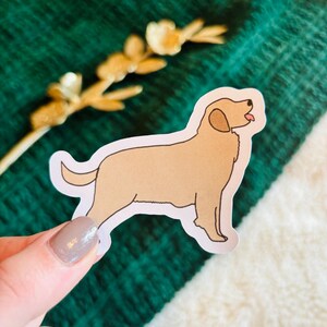 Golden Retriever Sticker • Cute Dog Vinyl Decal for Laptop, Water Bottle, Journal, or Phone Case • Dog Lover Gift