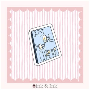 Book Sticker • Cute Reading Vinyl Decal for Laptop, Water Bottle, Journal, or Phone Case • Aesthetic Book Lover Gift