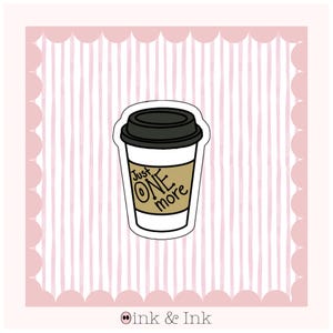 Coffee Cup Sticker • Cute Coffee Mug Decal for Laptop, Water Bottle, Journal, or Phone Case