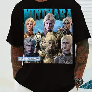 Vintage 90s Graphic Style Minthara Baldurs T-shirt, Minsc Baldurs Gate 3 Game Gifts For Man and Women Unisex T-Shirt