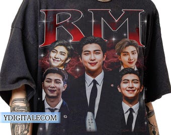 Vintage 90s Graphic Style Kim Nam Joon RM T-shirt, Retro Kim Nam-joon Comfort Colors Tee, Kim NamJoon Kpop Fan Shirt Gifts For Man and Women