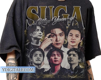 Vintage 90s Graphic Style Suga Min Yoon-gi T-shirt, Retro Suga Comfort Colors Tee, Suga Kpop Music Sweatshirt Shirt Gifts For Man and Women