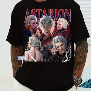 Limited Astarion Girl Dinner 90s Bootleg Rap T-shirt, Astarion BG3 Sweatshirt, Baldurs Gate 3 Game Gifts For Man and Women Unisex T-Shirt