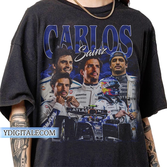 Vintage 90s Graphic Style Carlos Sainz T-shirt, Carlos Sainz Comfort Colors Tee, Retro Carlos Sainz Racing Formula One Carlos Sainz T-Shirt