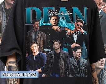 Camiseta vintage de Dean Winchester con estilo gráfico de los años 90. Regalos para hombre y mujer. Camiseta unisex.