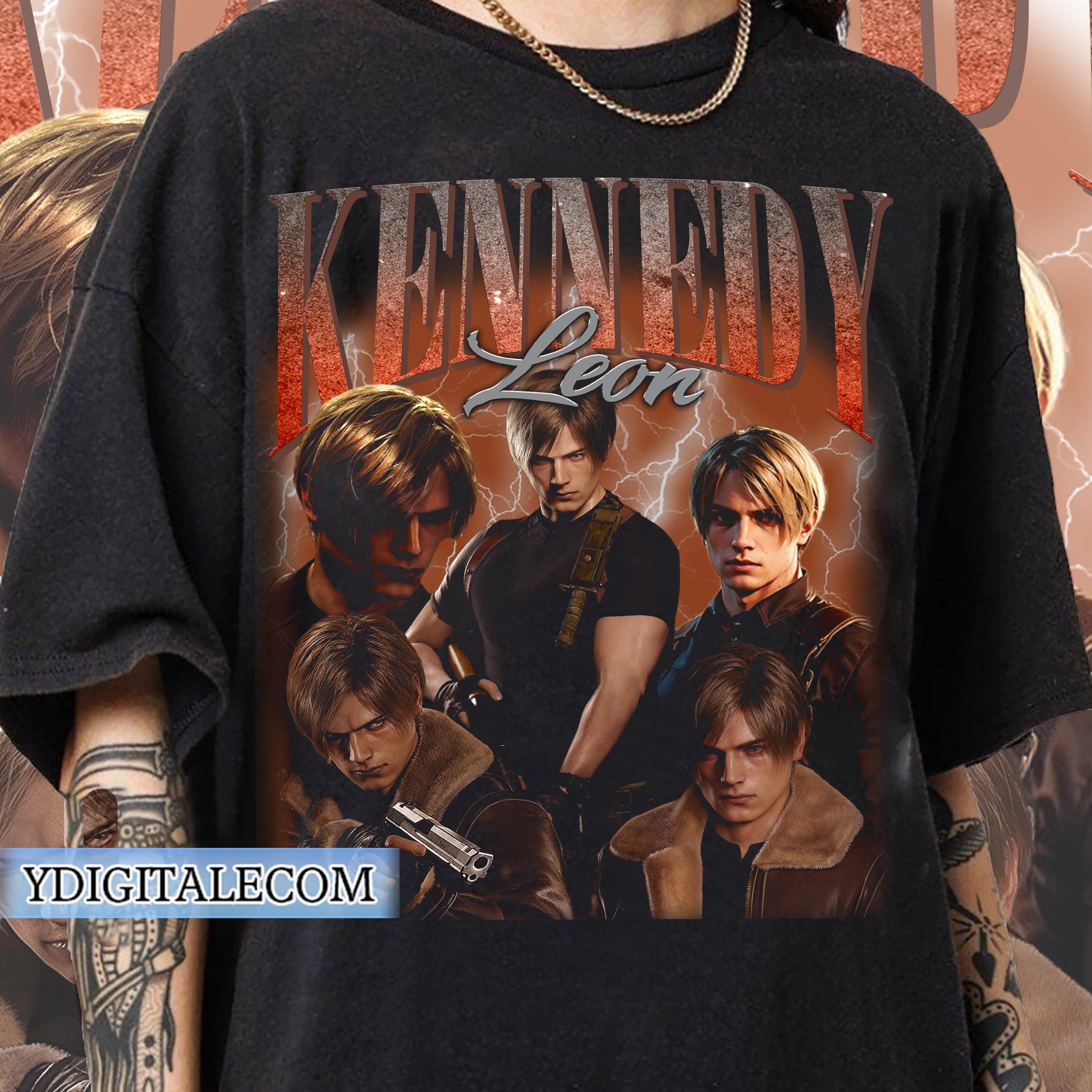 Vintage 90s Graphic Style Leon S Kennedy 90s Vintage Bootleg T