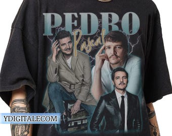 T-shirt vintage anni '90 in stile grafico Pedro Pascal, regali Pedro Pascal per uomo e donna, maglietta unisex
