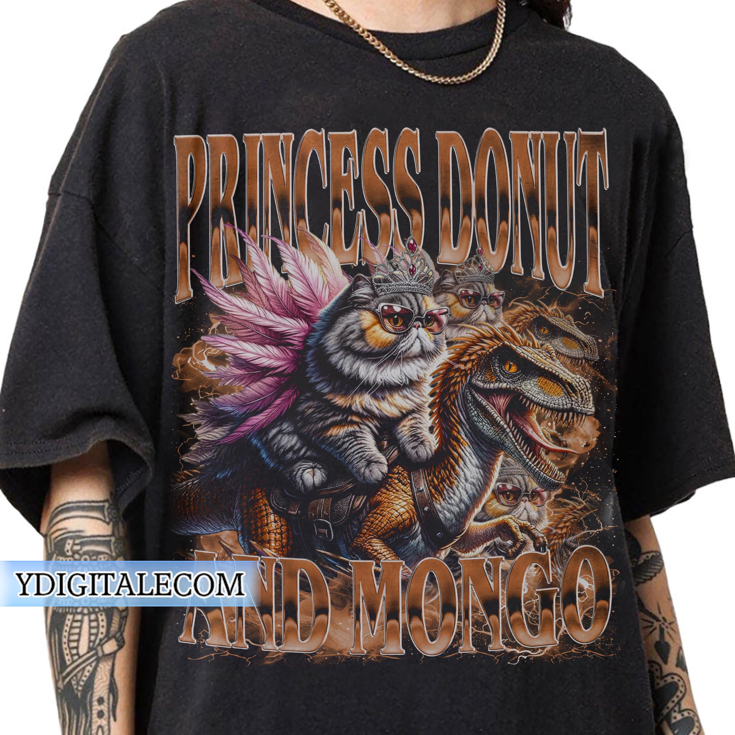 Vintage 90s Graphic Style Princess Donut and Mongo T-shirt, Dungeon Crawler Carl Gifts For Man and Women Unisex T-shirt