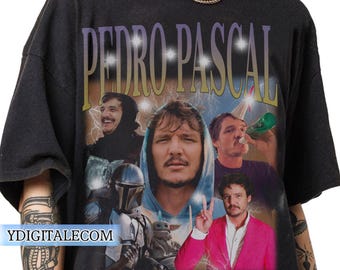 T-shirt vintage anni '90 con grafica Pedro Pascal, regalo per uomo e donna, maglietta unisex