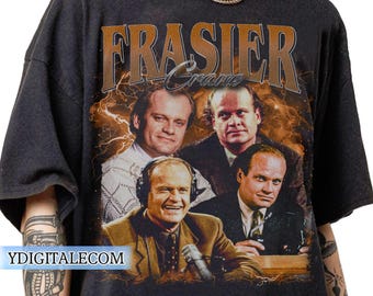 Camiseta Frasier Crane estilo gráfico vintage de los 90, camiseta Frasier Crane de colores retro y cómodos, regalo ideal para hombre y mujer. Camiseta unisex.
