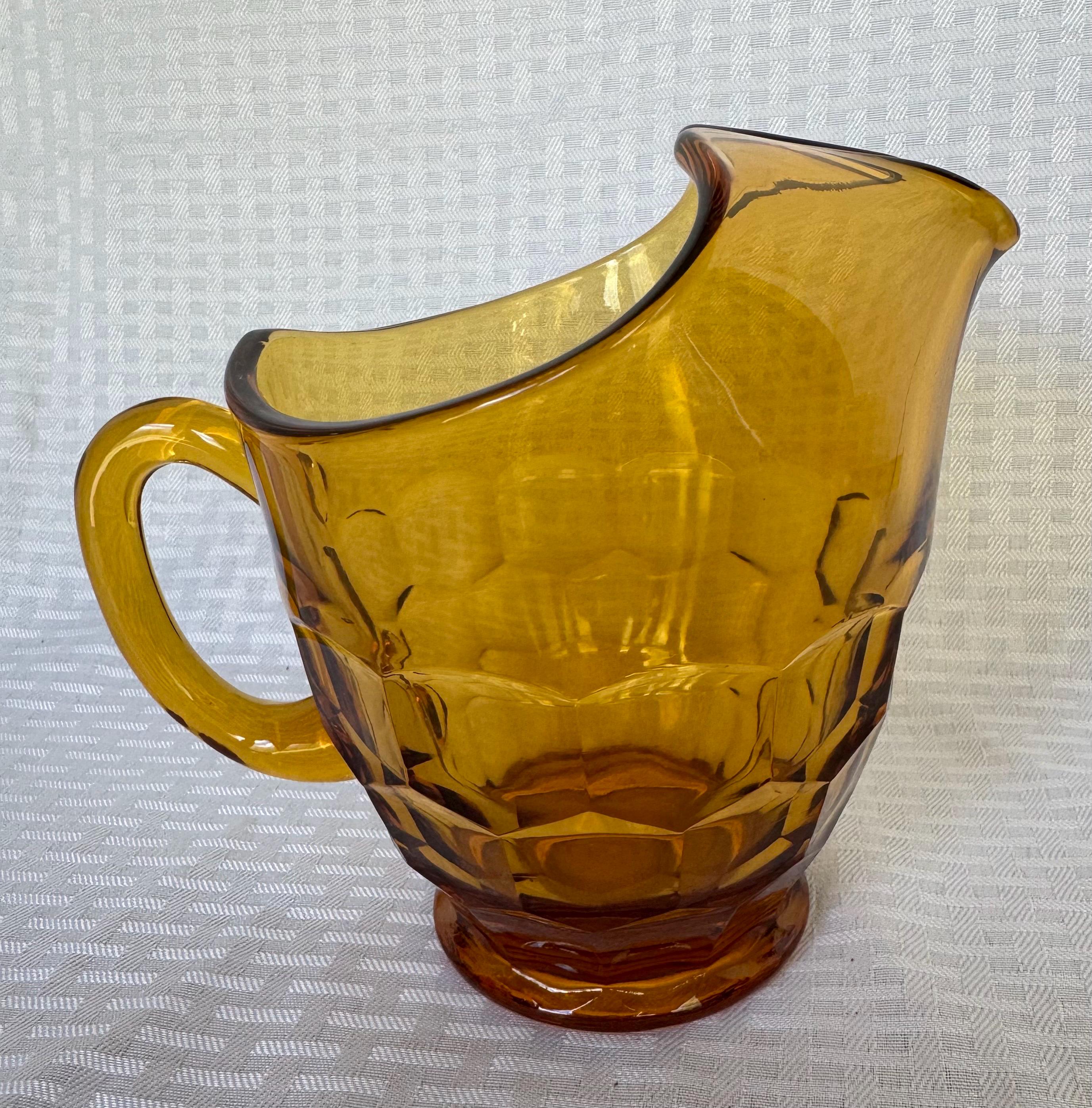 アンバーカラー ガラス製 ボトル　ミッドセンチュリー Mid Century Amber Glass - Etsy